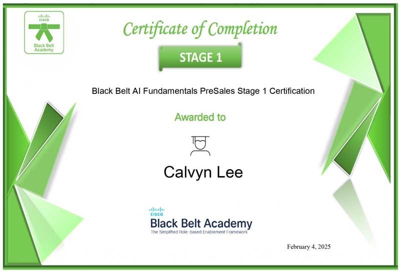 Cisco Black Belt AI Fundamentals PreSales...